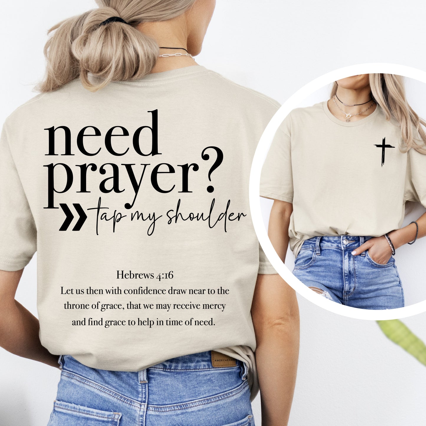 Need Prayer Tap My Shoulder T-Shirt
