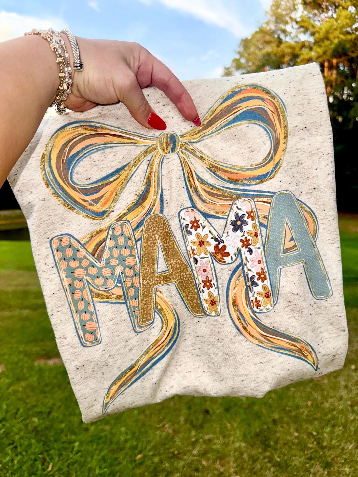 Fall Mama Bow T-Shirt
